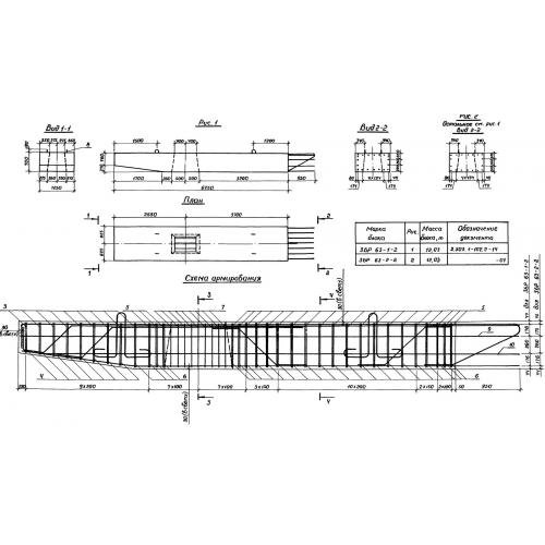 Блок ригеля 3БР63-2-2 Cерия 3.503-23, выпуск 7