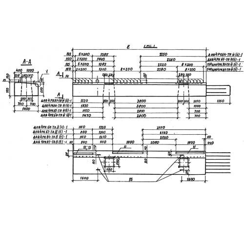 Блок ригеля 4РК80 ТАIII-1,2 Серия 3.503.1-100