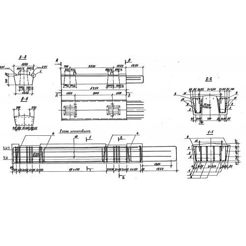 Блок ригеля 4РП53-5,6ТАIII Серия 3.503.1-100