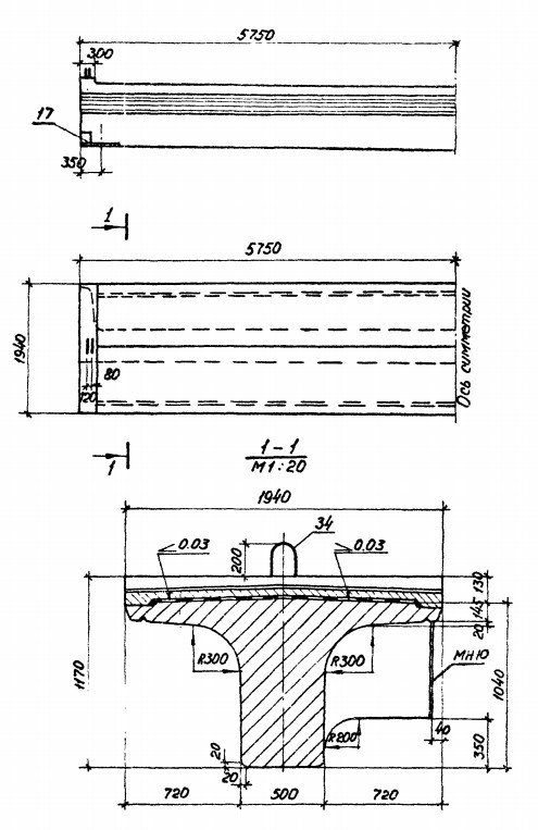 Балка ребристая БД115-М Серия 3.501.1-146