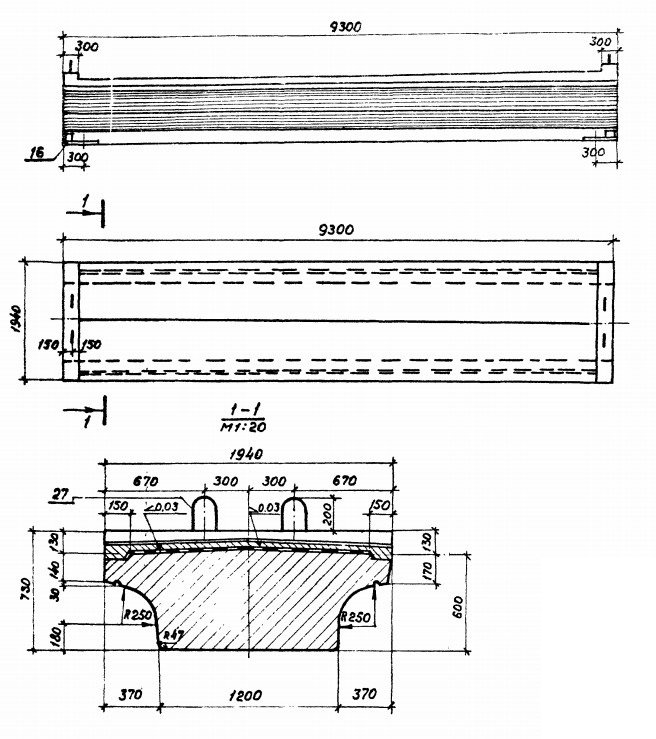 Балка ребристая БПД93 Серия 3.501.1-146