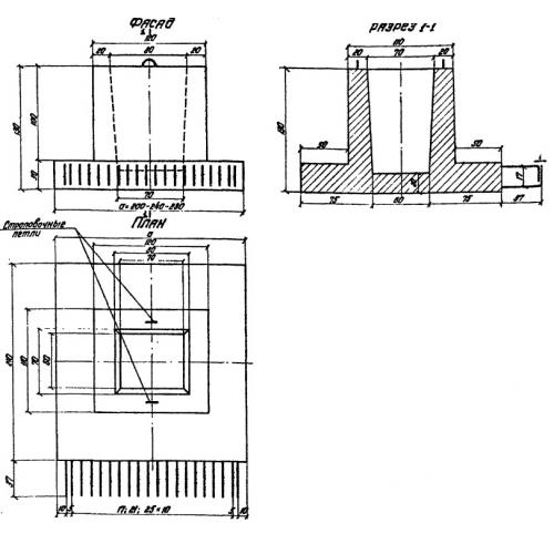 Фундамент Ф 1 Серия 3.503-28