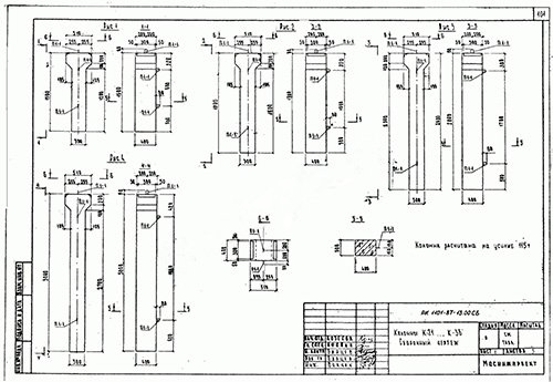 Колонна коллекторов К-24 Серия 3.006.1-3/83, выпуск 1-3