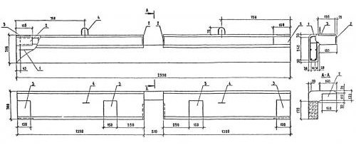 Карнизный блок К-2 л,п Серия 3.503.1-81, выпуск 2-1