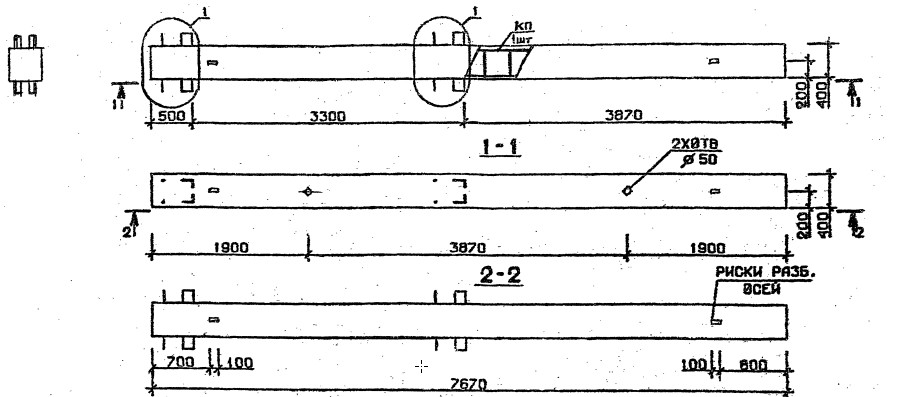 Колонна 1КБ 33.77-5 Серия 1.020.1-2с/89