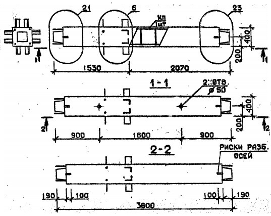 Колонна 2КС 36.36-9 Серия 1.020.1-2с/89