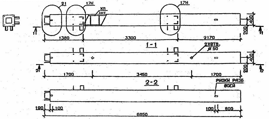 Колонна 5КН 33.69-11-сн Серия 1.020.1-2с/89