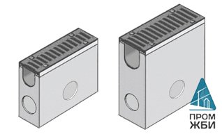 Пескоуловитель для лотка DN 110 «ГеммаДренаж», бетонный в комплекте с решеткой ВЧ-50