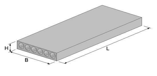 Плита перекрытия ПК-12-10-8 Серия 1.141.1-38