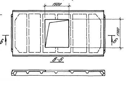 Плита ребристая 3ПФ 6-4 АIV-1Н Серия 1.465.1-17