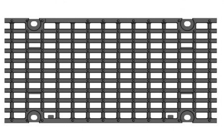 Решетка чугунная ячеистая BGF-Z/BGU-Z , h25, DN100, E600