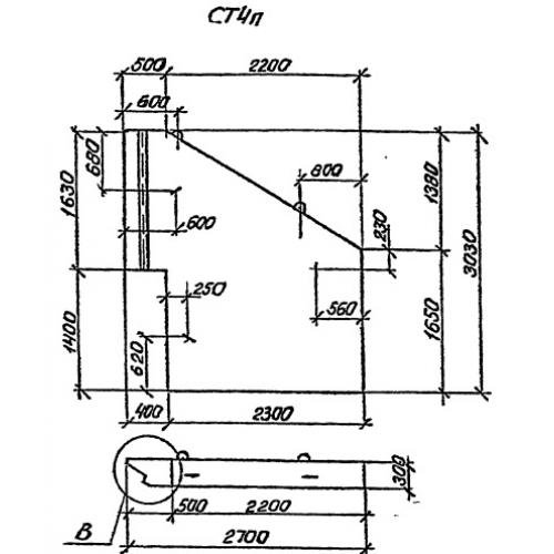 Откосная стенка СТ4 п/л Шифр 2119РЧ Выпуск 1-1