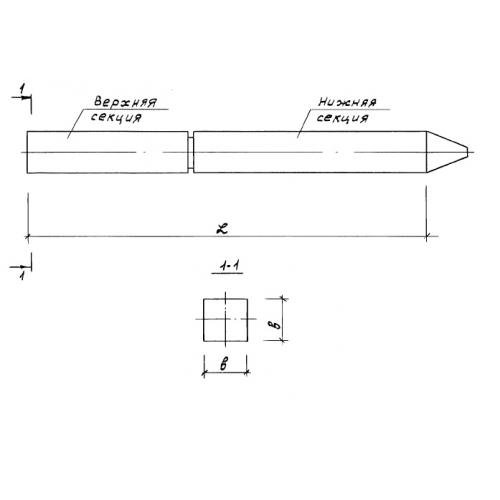 Свая составная сварная С 280.35-Св Серия 1.011.1-10